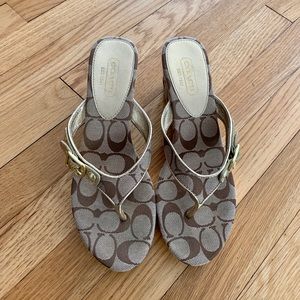 Coach Wedge Flip Flops